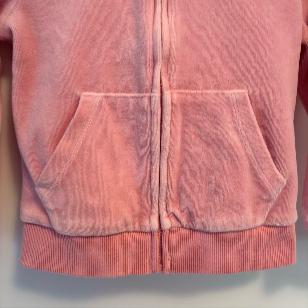 Juicy Couture Kids Toddler Girl Velour Zip-Up Hoodie Pink Size 3T - Picture 3 of 8
